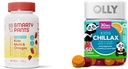 SmartyPants Kids Multivitamin Gummies, Sugar Free: Omega 3 (ALA) & OLLY Kids Chillax, Magnesium Gummies Plus L-Theanine, Lemon Balm, Calm Chews for Kids 4+, Sherbet Flavor - 50 Count (Pack of 1)