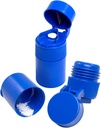 EZY DOSE 3 Compartiment Pilula Crusher, Cutter și Grinder, Utilizare zilnică, Pastile Seifly Cut, Vitamine, Tablete, Acurate și Easy Cutting, Lamă de oțel inoxidabil, Cupa de băut , Albastru, BPA gratuit