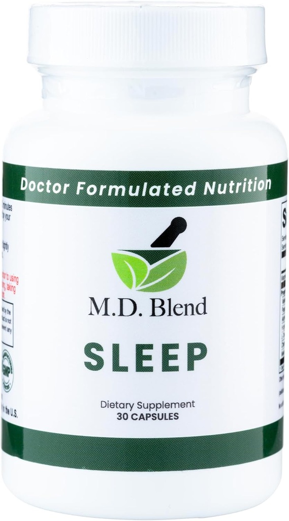Somn - Supliment natural cu L-Theanine, Ashwagandha, Magneziu, Root Valerian, Melatonina - Formula de formare non-habit pentru somn adânc și odihnă întinerire - 90 capsule