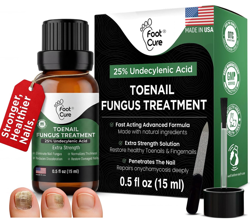 Fungus cu unghii de la picior tratament pentru unghii, repararea unghiilor, înmuiat unghiile de la picioare, tratament unghii galbene unghii, unghii cultivate și Fungus tratament suplimentar Putere (Pachetul de 1)