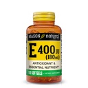 MASON NATURAL Vitamina E 180 mg (400 UI) - Antioxidant şi esenţial Nutrient, Sistem imunitar sănătos, Piele şi ochi, Suplimentul întregului corp, 100 Softgels