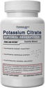 Superior Labs Potasiu Citrate 100 mg, Pure Non-GMO Electrolit Minerale, Aditiv-Free, Rinichi Piatră & suport pH, Crampe musculare, Heart & Funcție nervoasă, Alkalizing Balanță, 120 Veg Caps
