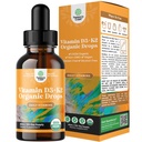 Naturas Craft Lichid Vitamina D3 cu K2 pentru adulți - Picături organice 2000UI per servire Vegan Bone Muscle Heart & Imunity Support MCT ulei îmbunătățit absorbție - 2Fl Oz (Pachetul de 1)