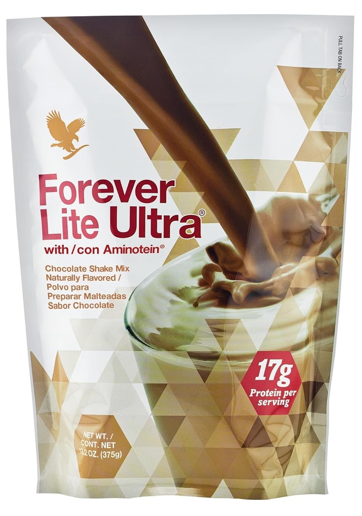 Pentru totdeauna Living - Lite Ultra Ciocolata proteine Shake Mix cu aminoteina, carbohidrat scăzut băutură pentru masa musculara Lean, 13.2 oz