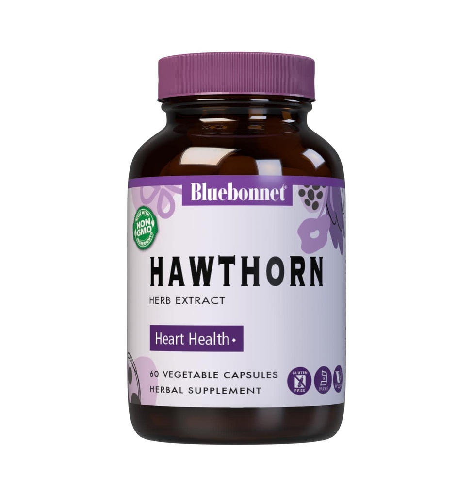 BlueBonnet Hawthorn Supliment de extract de plante aromatice, 60 Conte
