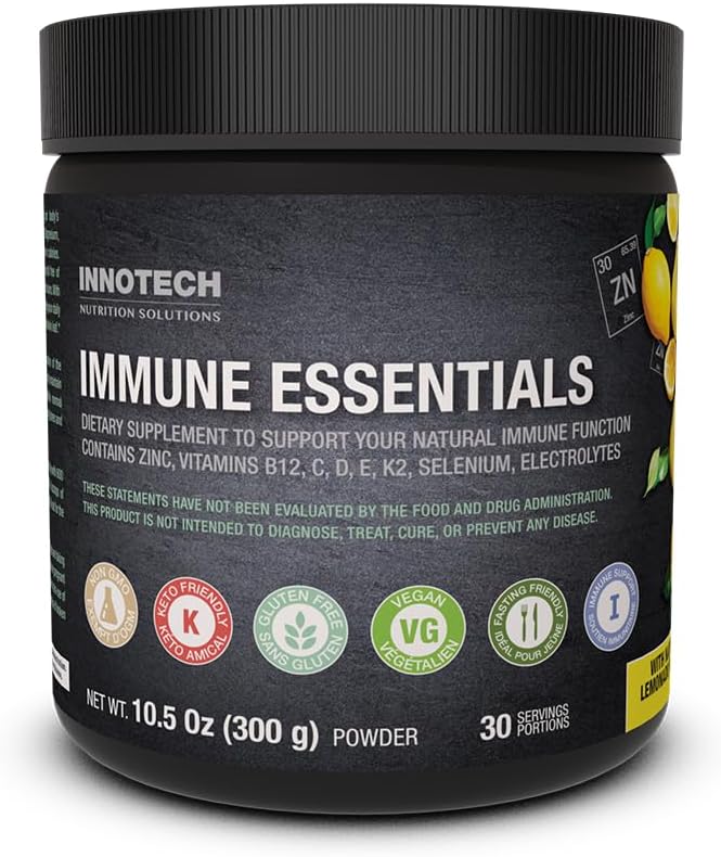 Solutii nutritionale Innotech Immune Essentials, 300 Gram - Aromă de lămâie