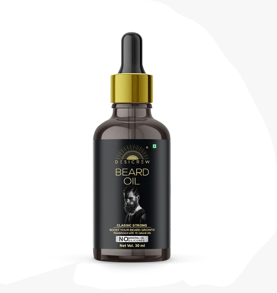 Ulei de creștere barbă clasic - poate stimula tu barbă de ulei de zgomot cu 16 uleiuri naturale Essebtial în 30ml