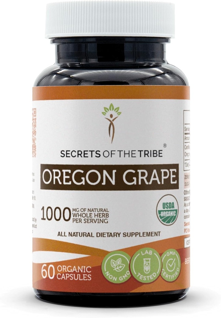 Secretele tribului Oregon struguri USDA capsule organice 