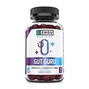 Zhou Gut Guru - Gume de sanatate pentru barbati si femei, Prebiotic si Probiotic Fiber Supliment pentru Digestie si Sanatate Gut - 60 Vegan Gummies
