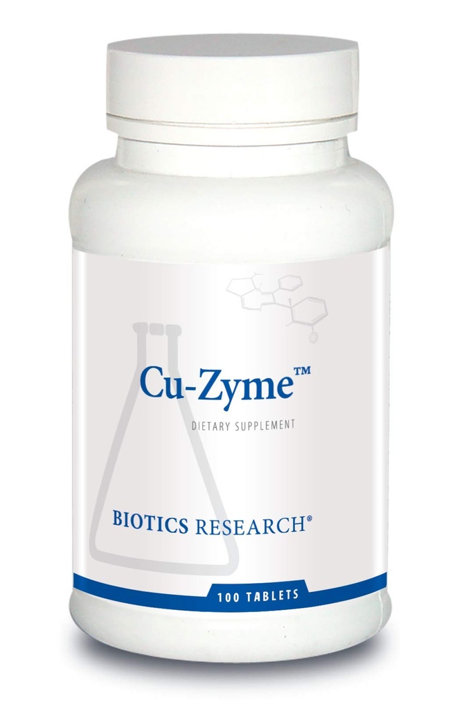 Biotice Cercetare Cu-Zime Suplimentul mineral esenţial, Energie Metabolism, Absorbţia fierului, Oase sănătoase, Funcţia imunitară 100 Tablete