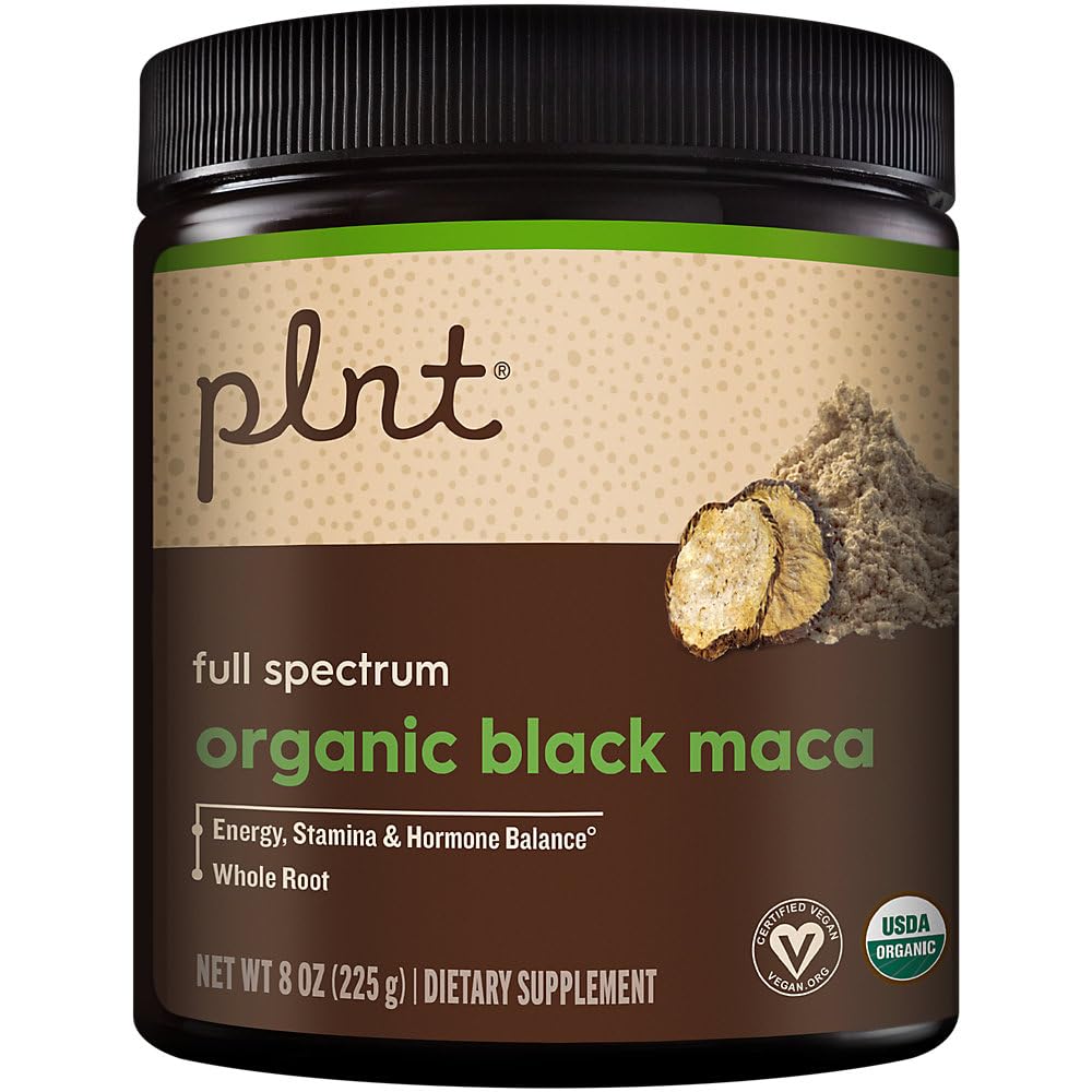 Spectrul complet de praf negru Maca organic - suporta energie, rezistenta, si echilibrul hormonal (8 oz./45 Servings)