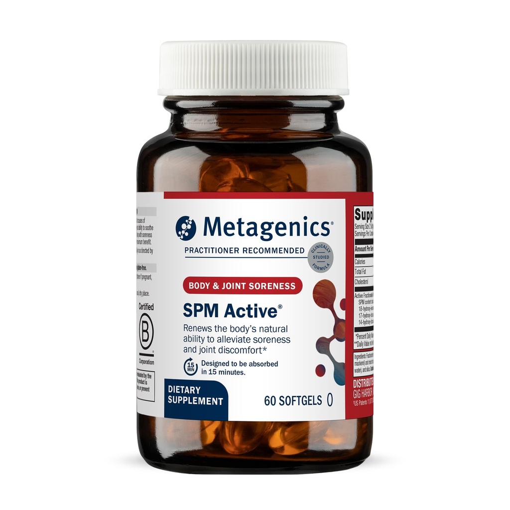 Metagenics SPM Active - Meditori specializați Pro-Rezolvare din uleiuri marine - Sprijină Răspunsul Inflamator Normal, Sănătatea țesuturilor, Confort comun, Sănătate Imunală - Non-GMO & Gluten-Free - 60 Softgels