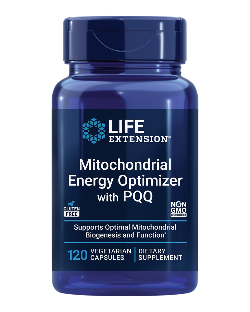 Extensie de viaţă Mitocondriale Energetic Optimizer cu PQQ - Suplimentul energetic pentru Mitocondrii Sănătoși - Cu Taurină, Vitamina B, Pyrrolochinolină Quinone - Gluten-Free, GMO - 120 Capsule vegetariene