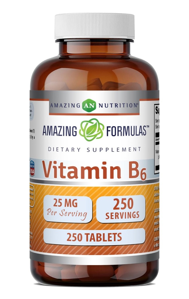 Formulari uimitoare Vitamina B6 Pyridoxine 25mg 250 comprimate Supliment 