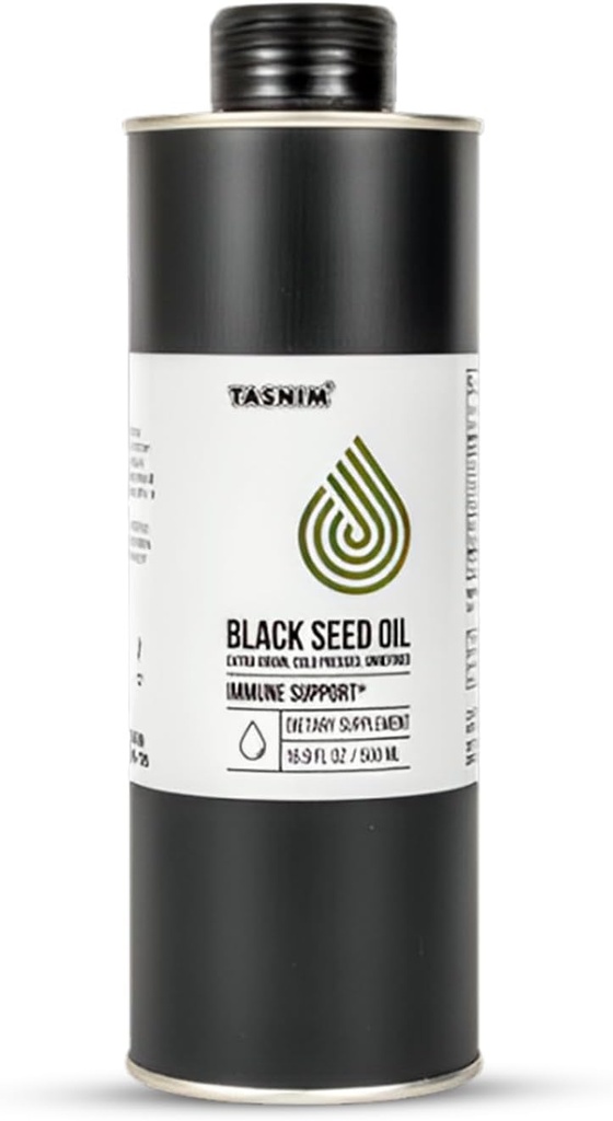 100% Etiopian BlackSeed ulei 16.9 Fl Oz - Cold presat ulei de semințe negru pentru suport imunitar, Potență mare 5,7% - 21% Thymochinonă piele, Hair & Overll Sănătate - Unrafinat negru chimen ulei de semințe - gluten gratuit