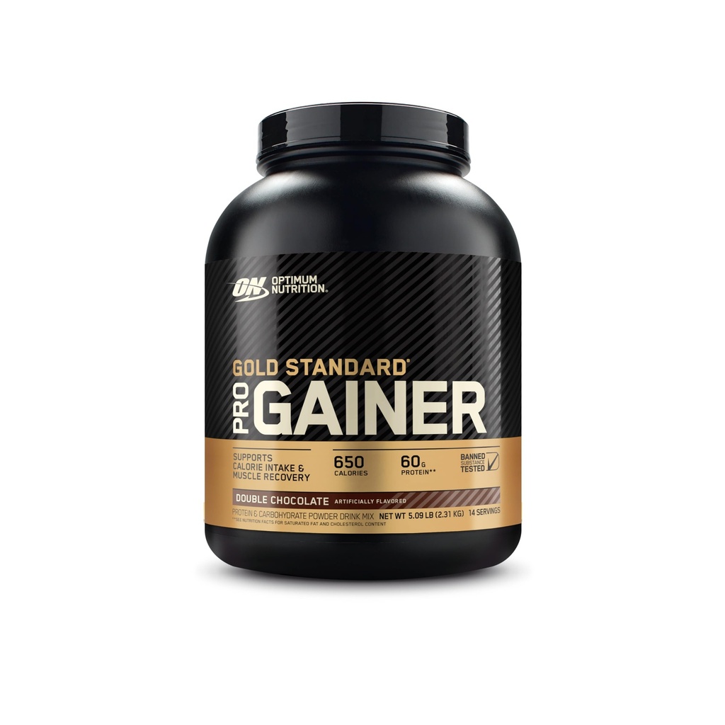 Optimum Nutriție GS Pro Gainer Greutate Gainer Pulbere de proteine, Ciocolată dublă, 5.09 Lire (Packing May Vary)