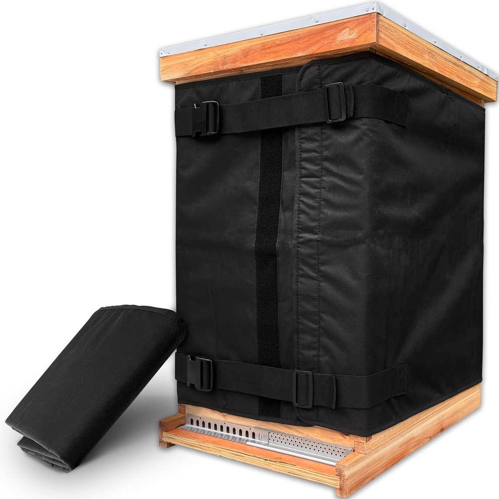 Albină de iarnă Hive Wrap pentru 8 și 10 Stupuri de cadru, Ajustabile Wrap Abekeping Provizii, 600D Oxford Izolat Coperta, impermeabil, rezistent la vânt, ușor, Eco-Friendly, Reusable, 75.98" x 23.6"