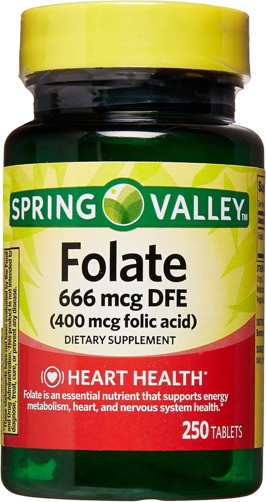 Valea Primăverii - Acid folic 400 mcg, 250 comprimate