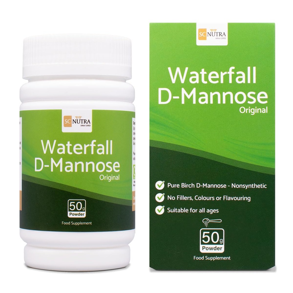 Cascada D-Mannose Powder - 100% Pur D-Mannose Powder Natural Sursate din Birch - Nu un amestec - Gratuit de agent de încărcare, Fillers & Cranberry - 50g / 1.76oz