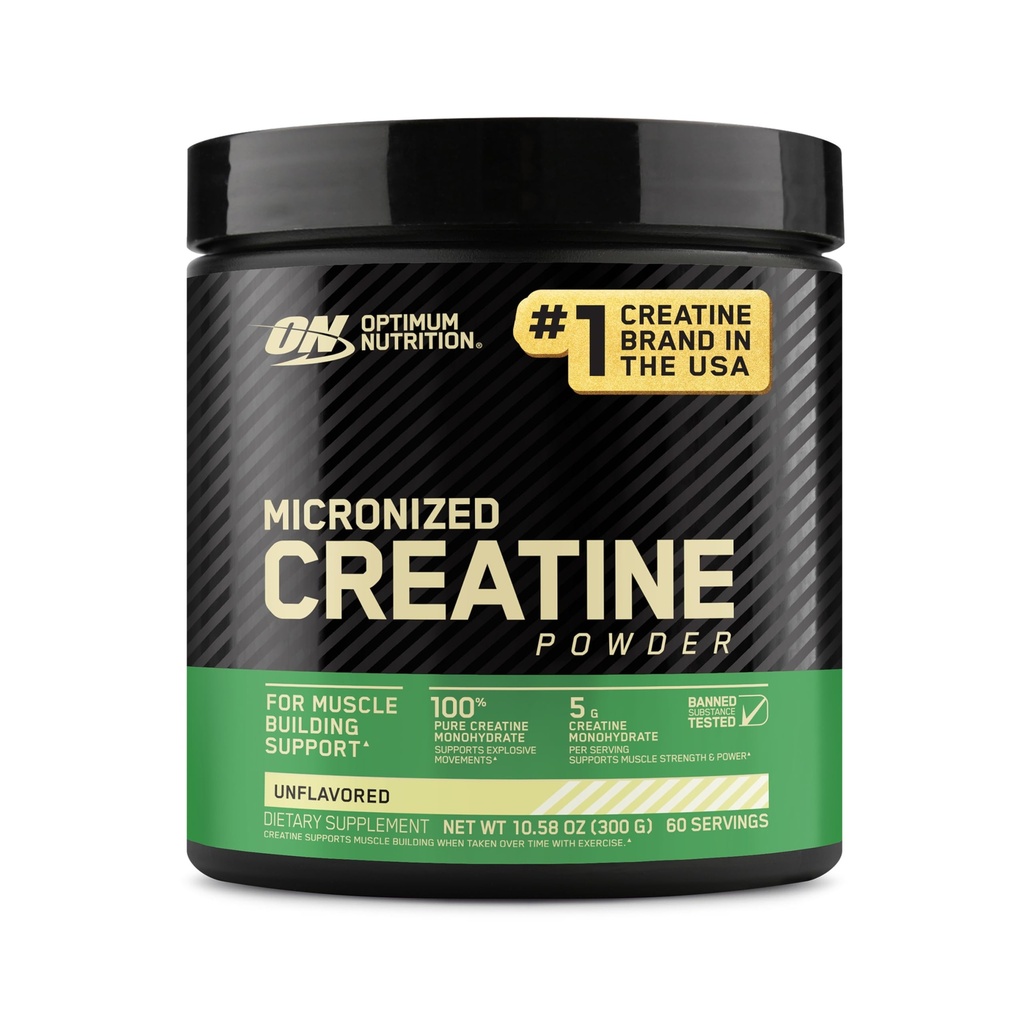 Optimum Nutriție Micronized Creatină Pulbere monohidrată, fără aromă, 60 Servings, 300 Grams (Packing May Vary)