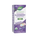 Natura's Way Sambucus Elderberry traditional Immune Syrup for Ages 1+, Tradiţional Immune Support*, Antioxidant Support*, Black Elderberry Extract, USDA Certified Organic, 4 Fl Oz