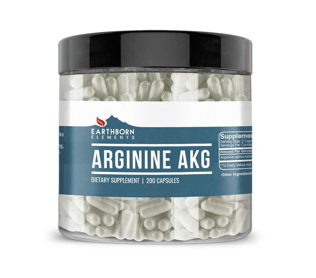 Elemente earthborn Arginine AAKG 200 capsule, pur și nediluat, fără aditivi