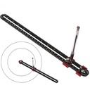 300mm Woodworking Compass Tool, Large Compass Woodworking Scribing Circle, Carpenter Compass Ruler Marking Gauge Circle Marking Tool pentru inginer Carpenter (Negru)