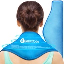 Neck Ice Pack Wrap, Reusable Gel Ice Pack pentru Umerii Gâtului, Cold Compress Terapie pentru Relief Durere, Leziuni, Umflare, Vânătăi, Entorse, Inflamație și Recuperare Chirurgie cervicală