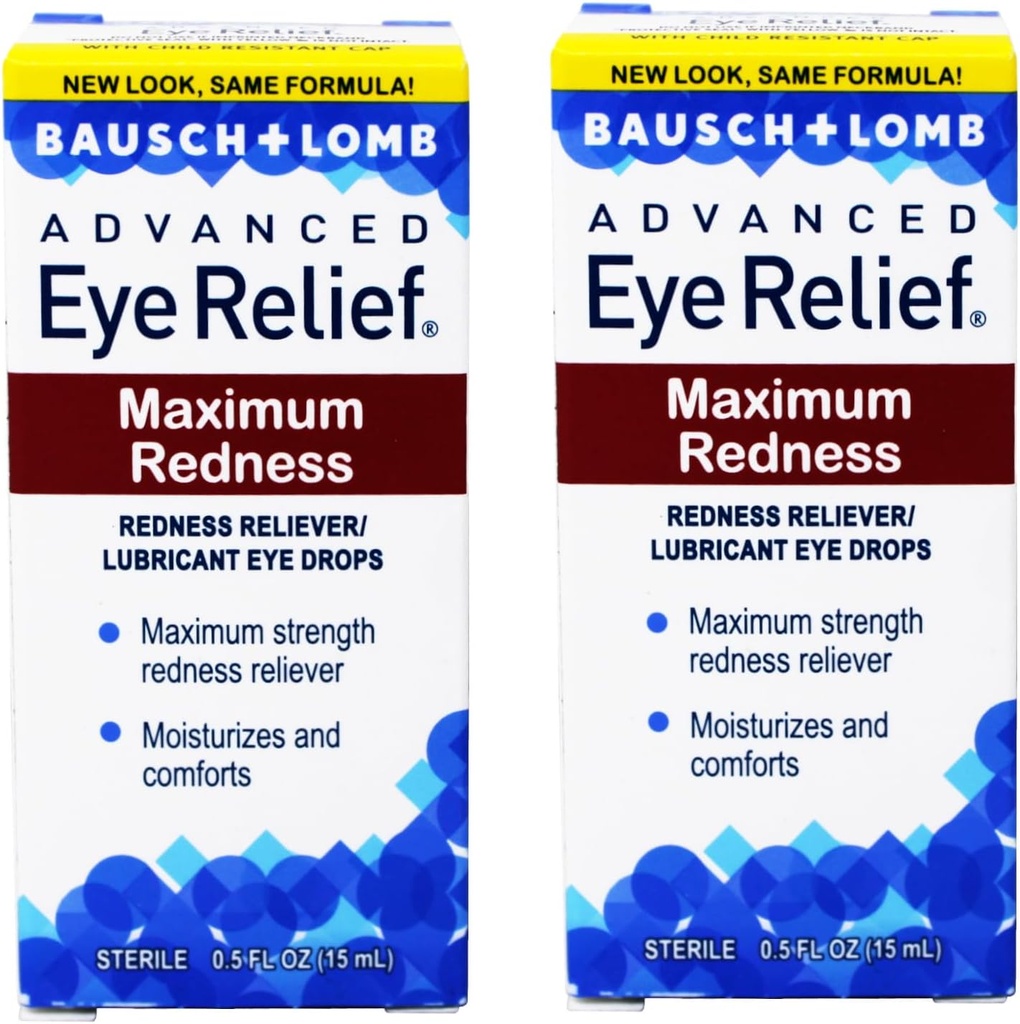 Bausch & Lomb Advanced Eye Relief Redness Picături maxime de ajutor - 2 pk.