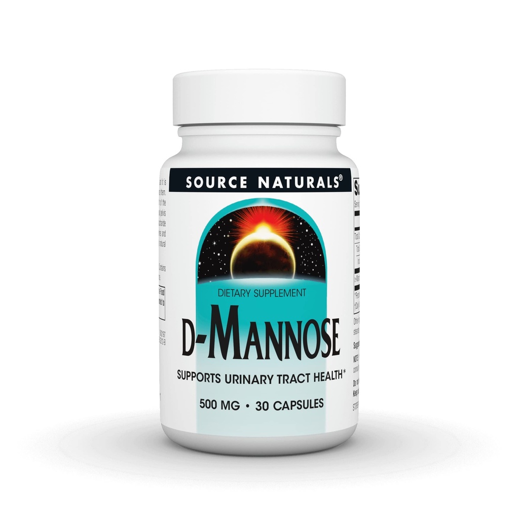 Sursa Naturals D-Mannose, Potent Urinian Tract & Bladder Health Support*, 500mg - 30 Capsule