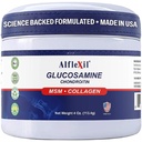 ALFA VITAMINS Alflexil Glucosamine Plus Chondroitin Cream cu MSM & Colagen, Suportă articulații sănătoase, Joint & dureri musculare, Îmbunătățește mobilitatea, Absorbție rapidă, și hidratează pielea, 4 Oz.