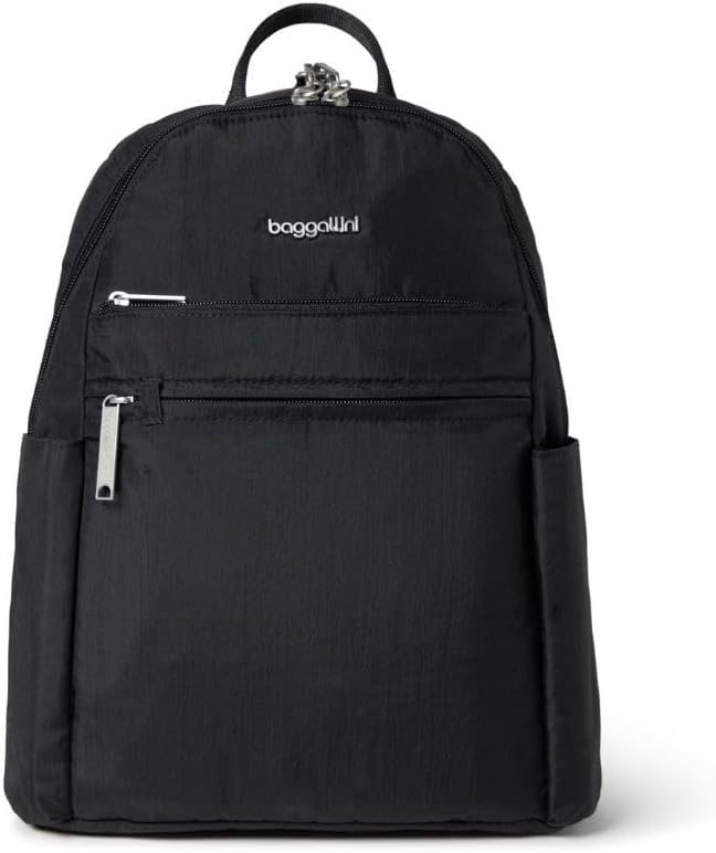 Securtex® Anti-furt Vacanță Travel Backpack 10x13" Slash-Resistant Nylon Daypack w/RFID, Black