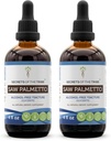 Saw Palmetto Tincture Extract lichid fără alcool, Saw Palmetto (Serenoa Repens) Berry uscat (2x4 FL OZ)