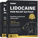Sumifun 4% Lidocaină Dureri de relief patch-uri - 36 Conte Patch-uri pentru spate, umăr, musculare, articulații, genunchi durere de relief - jos produse de îngrijire a durerilor de spate - dureri patch-uri de putere maximă Lidocaină