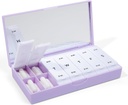 PORT X POLISH Designer Weekly Pilula Organizator (AM/PM 2X Daily, Liliac) 