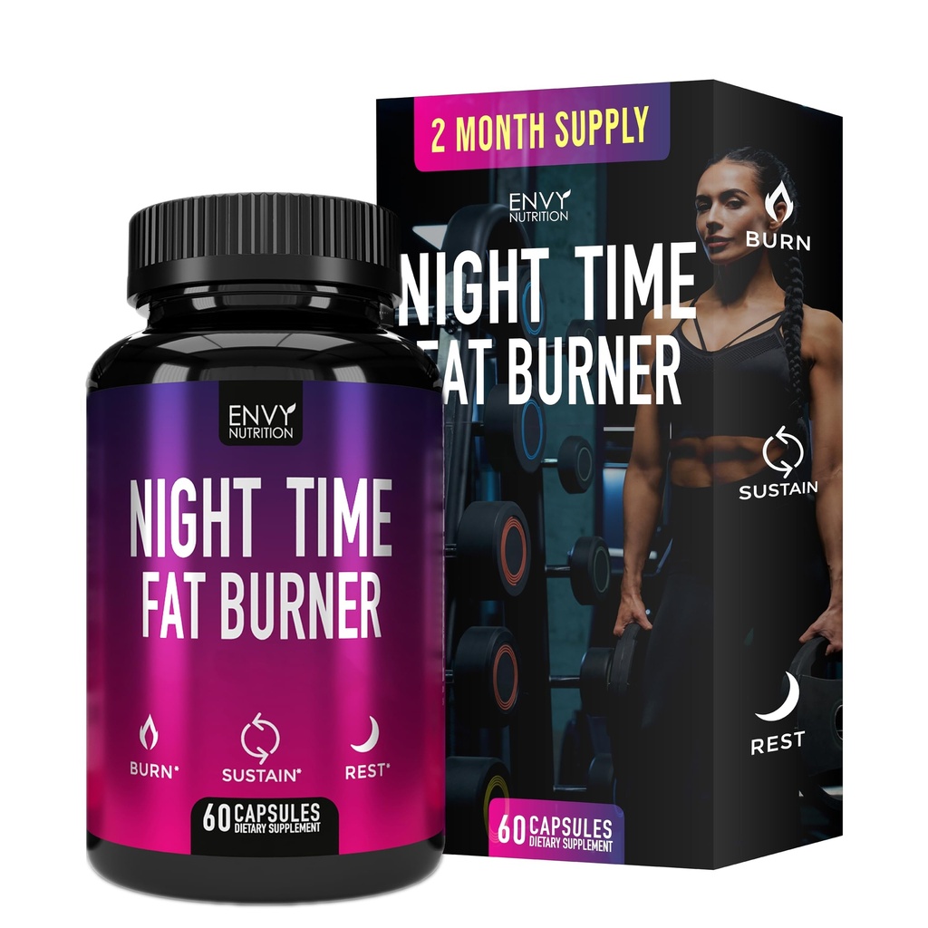 Timp de noapte Fat Burner Suplimente cu extract de cafea verde - 60 capsule