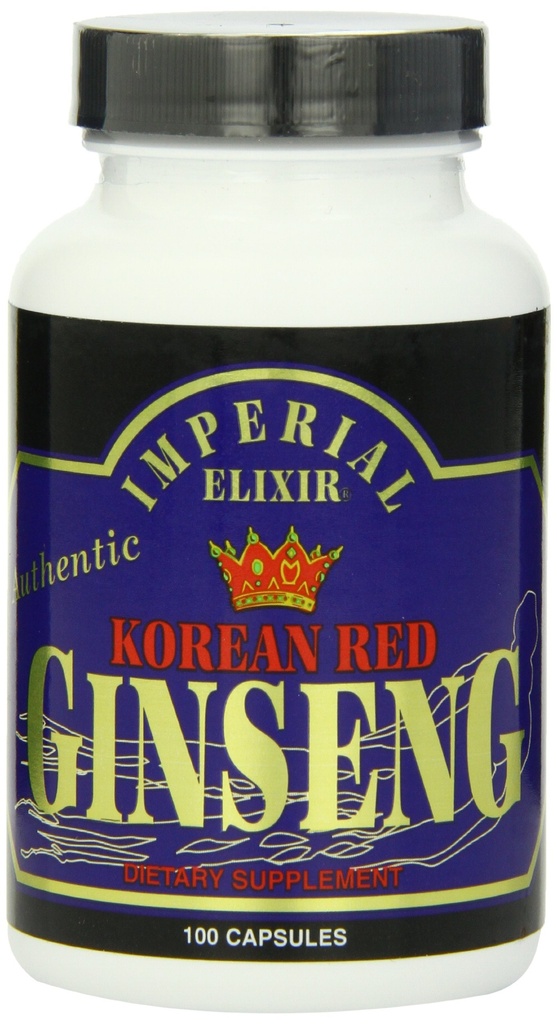 Imperial Elixir, Coreean Red Ginseng, 600 mg, 100 capsule