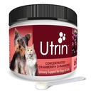 NUSENTIA UTRIN - Suport urinar pentru pisici și câini - Dual-Action Cranberry & D-Mannose - pentru sanatatea vezicii urinare naturale, Incontinenta, si Recurge UTI, 60 Serviri