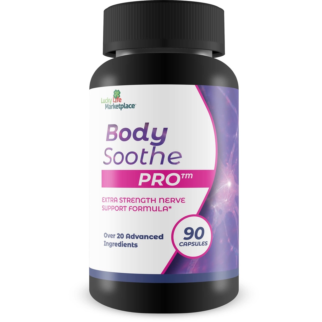 Body Soothe Pro - Neuropatie Nervi Formula Extra Putere - Natural Herbal Nervie Suport pentru Neuropatie, Îmbunătățirea Circulație, Stres oxidativ & redus - Bonus Antioxidant Ajutor