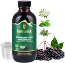 Imunia Elderberry Syrup ajută la consolidarea sistemului imunitar. Concentrează-te cu Elderflower, Cimbru şi Mentă. Fără zahăr adăugat. Gust delicios. 24 zile/Sticlă. (1-Pachet)