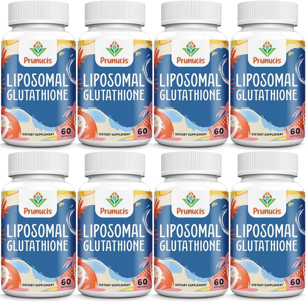 2400MG Glutatione lipozomal, cu vitamina C, muls de lapte şi acid alfa-lipoic, antioxidanţi principali, L-glutation pur redus - Sistemul imunitar, repararea celulelor, energie, absorbţie ridicată, 480 Softgels