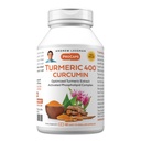 ANDREW LESSMAN Turmeric 400mg - 60 capsule - 95% Curcuminoide ca Complex fosfolipidic pentru beneficii optime şi absorbţie, extract standardizat de potenţă ridicată, capsule mici uşor de înghiţit