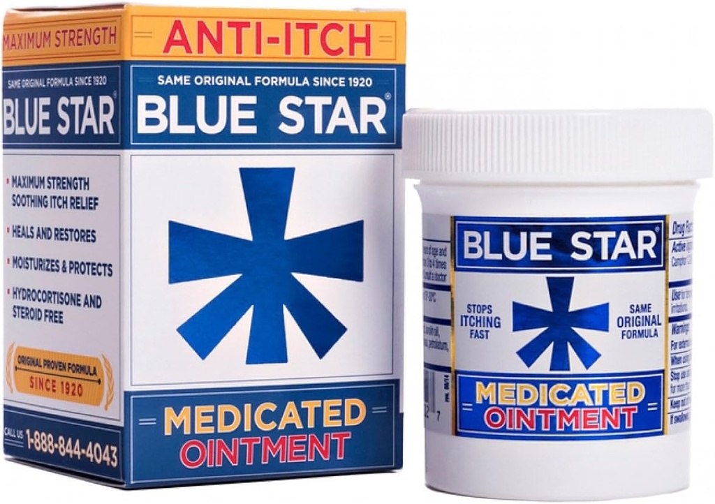 Albastru Star medicamentat Anti- Itch Ointment, 2 oz per ambalaj (2 ambalaj)