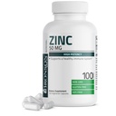 Bronson Zinc 50 mg Complex de susţinere imună potenţă mare Supliment şi antioxidant şi sănătatea pielii - non OMG, 100 Capsule vegetariene