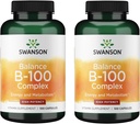 Swanson Vitamina B-100 - Suplimentul de vitamine care promovează sprijinul energetic şi metabolic - Formula de înaltă potenţă de susţinere a sănătăţii cardiace, sănătatea creierului şi funcţia nervoasă - (100 capsule) (2 ambalaj)