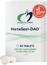 Designs for Health HistaGest-DAO - Diamine Oxidase DAO Enzyme to Support Digestion of Histamine-Containing Foods - 20,000 HDU DAO Diamine Oxidase Enzymes (60 Gastro-Resistant Tablets)