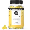 Earth & Elle Algae Omega 3 Supliment - Vegan Omega 3 - Omega 3 Vegan Supplement w/Algae Oil & Vegan DHA - Helps Support Heart & Brain Health 1000 mg Per Serving - No Fishy Afteast 60 Softgels