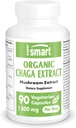 SuperSmart Organic Chaga Extract 1500mg pe zi (High Putere) - Wild & Hand Cules Chaga Tsuture Supliment 