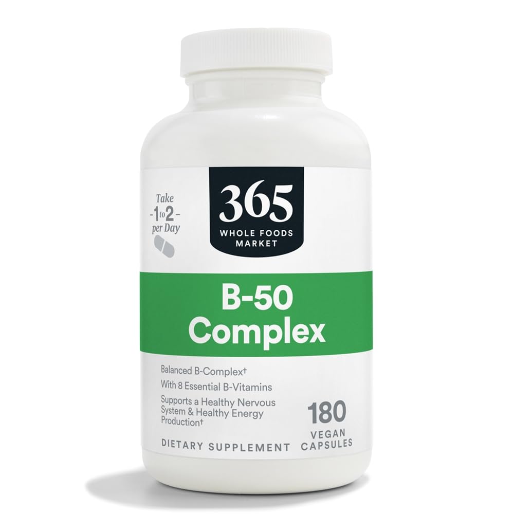 365 de Whole Foods Market, Vitamina B-50 Complex, Vegan, 180 capsule