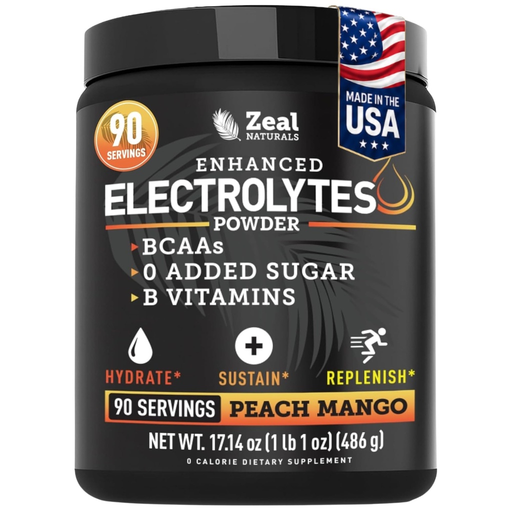 Zeal Naturals Electrolyte Powder Recovery Drink (90 Servings 